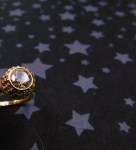 gold plate cluster ring 6 half top